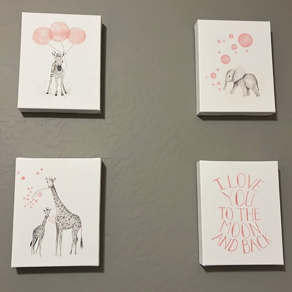 Baby girl room wall decor